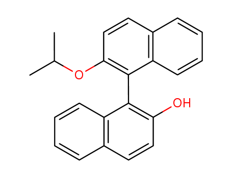 Molecular Structure of 103682-67-3 ([1,1'-Binaphthalen]-2-ol, 2'-(1-methylethoxy)-, (S)-)