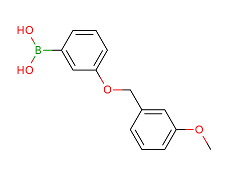Molecular Structure of 871125-75-6 (3-(3'-METHOXYBENZYLOXY)PHENYLBORONIC AC&)