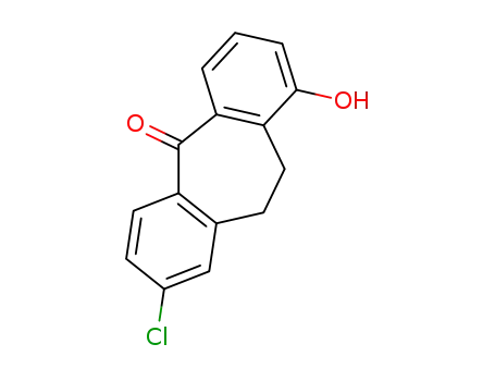 Molecular Structure of 1221486-64-1 (8-chloro-1-hydroxy-10,11-dihydrodibenzo[a,d]cyclohepten-5-one)