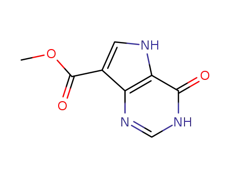 Molecular Structure of 779326-74-8 (ethyl 4-hydroxy-5H-pyrrolo[3,2-d]pyriMidine-7-carboxylate)