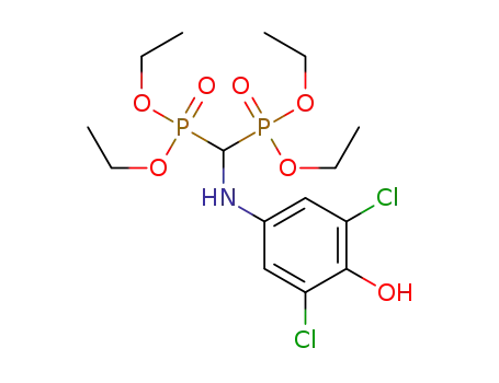 Molecular Structure of 1370709-85-5 (tetraethyl (3,5-dichloro-4-hydroxyphenylamino)methylenebisphosphonate)