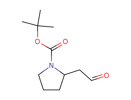 Molecular Structure of 170491-62-0 (1-PYRROLIDINECARBOXYLIC ACID, 2-(2-OXOETHYL)-, 1,1-DIMETHYLETHYL ESTER)