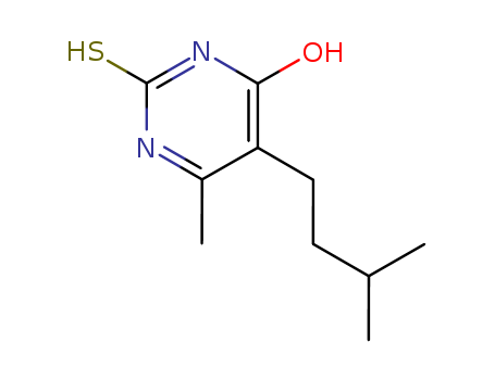 17005-48-0,6-methyl-5-(3-methylbutyl)-2-thioxo-2,3-dihydropyrimidin-4(1H)-one,Uracil,5-isopentyl-6-methyl-2-thio- (8CI);5-Isoamyl-2-mercapto-5-methyl-4-pyrimidinol; NSC 211093