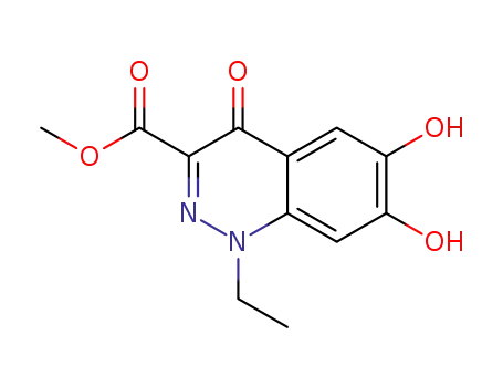 Molecular Structure of 1429438-89-0 (methyl 1-ethyl-6,7-dihydroxy-4-oxo-1,4-dihydrocinnolin-3-carboxylate)