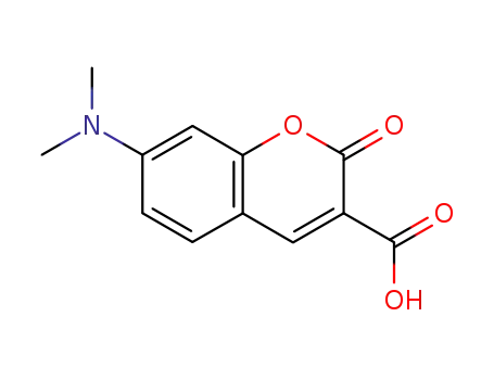 Molecular Structure of 122607-15-2 (2H-1-Benzopyran-3-carboxylic acid, 7-(dimethylamino)-2-oxo-)