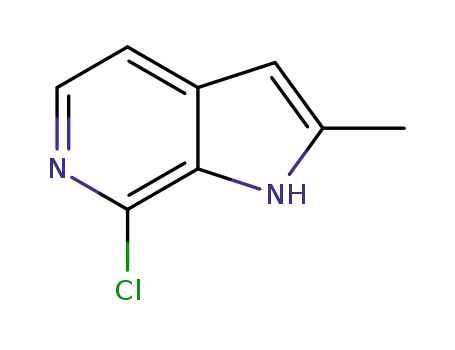 Molecular Structure of 874013-97-5 (7-Chloro-2-Methyl-1H-pyrrolo[2,3-c]pyridine)