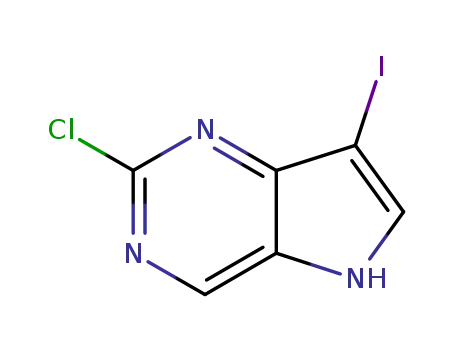 Molecular Structure of 1152475-50-7 (2-Chloro-7-iodo-5H-pyrrolo[3,2-d]pyrimidine)