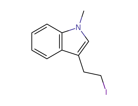 Molecular Structure of 78764-52-0 (1H-Indole, 3-(2-iodoethyl)-1-methyl-)