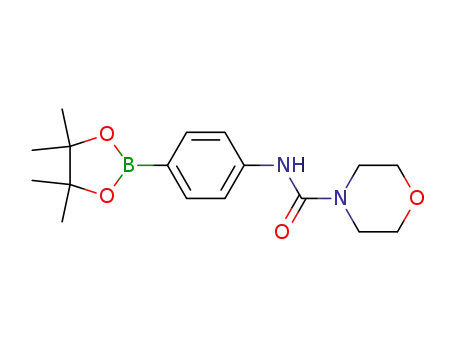 Molecular Structure of 874290-97-8 (4-(MORPHOLINYLCARBONYLAMINO)PHENYLBORONIC ACID, PINACOL ESTER)
