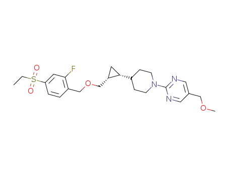 2-(4-((1R,2R)-2-(((4-(ethylsulfonyl)-2-fluorobenzyl)oxy)methyl)cyclopropyl)piperidin-1-yl)-5-(methoxymethyl)pyrimidine