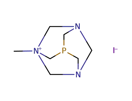 Molecular Structure of 53597-71-0 (1-methyl-3,5-diaza-1-azonia-7-phosphatricyclo[3.3.1.1~3,7~]decane)