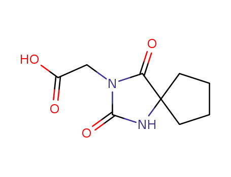 Molecular Structure of 714-72-7 ((2,4-Dioxo-1,3-diazaspiro[4.4]non-3-yl)acetic acid)