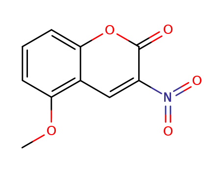 Molecular Structure of 88184-86-5 (2H-1-Benzopyran-2-one, 5-methoxy-3-nitro-)