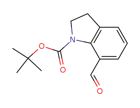 Molecular Structure of 174539-67-4 (1-Boc-2,3-dihydro-7-indolecarbaldehyde)