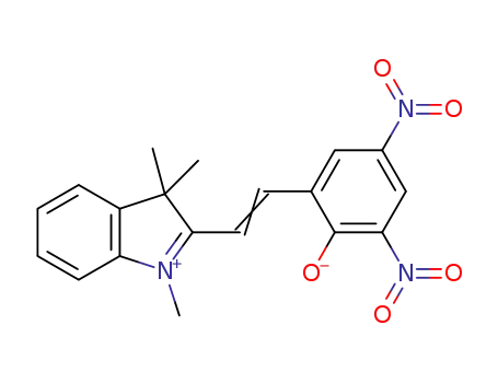 Molecular Structure of 24493-69-4 (2,4-Cyclohexadien-1-one,
6-[(1,3-dihydro-1,3,3-trimethyl-2H-indol-2-ylidene)ethylidene]-2,4-dinitro
-)