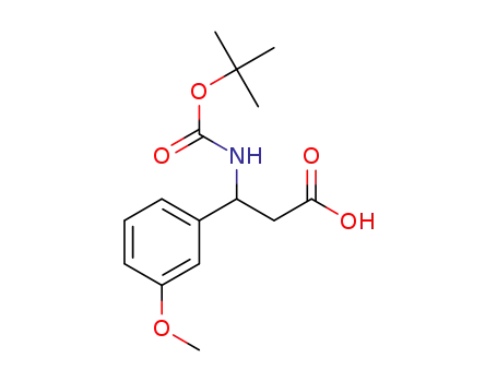 Molecular Structure of 284493-53-4 (3-(BOC-AMINO)-3-(3-METHOXYPHENYL)PROPIONIC ACID)