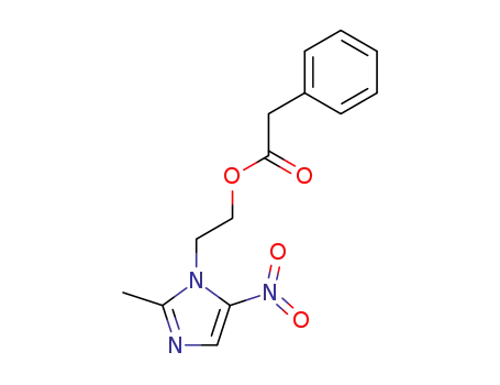 Molecular Structure of 103470-83-3 (2-(2-methyl-5-nitro-1H-imidazol-1-yl)ethyl phenylacetate)
