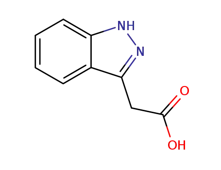 Molecular Structure of 26663-42-3 ((1H-INDAZOL-3-YL)-ACETIC ACID)