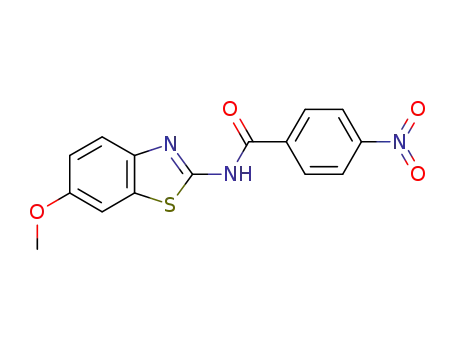 Molecular Structure of 313504-89-1 (4-nitro-N-(6-methoxy-1,3-benzothiazol-2-yl)benzamide)