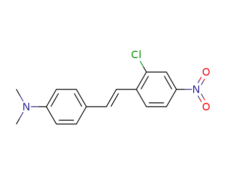 Molecular Structure of 106987-33-1 (dimethyl-(2'-chloro-4'-nitro-<i>trans</i>-stilbenyl-<sup>(4)</sup>)-amine)
