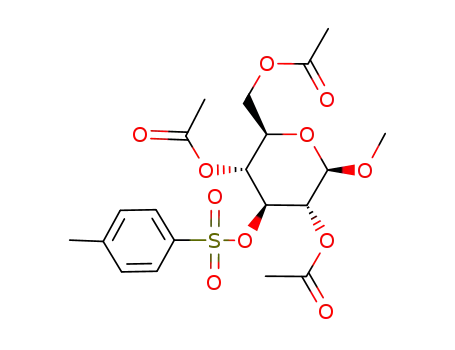 methyl-[<i>O</i><sup>2</sup>,<i>O</i><sup>4</sup>,<i>O</i><sup>6</sup>-triacetyl-<i>O</i><sup>3</sup>-(toluene-4-sulfonyl)-β-D-glucopyranoside]