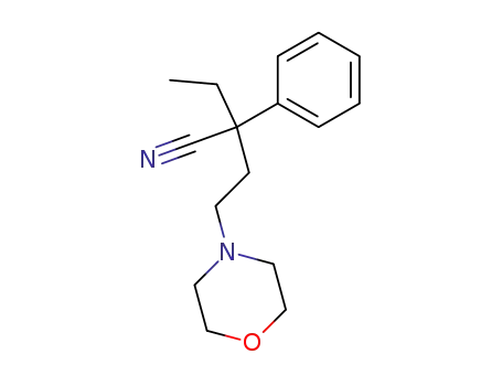 Molecular Structure of 2809-52-1 (BUTYRONITRILE, 2-(2-MORPHOLINOETHYL)-2-PHENYL-)