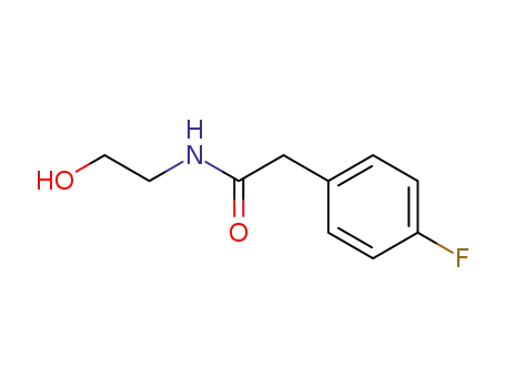 Molecular Structure of 459-14-3 (Benzeneacetamide, 4-fluoro-N-(2-hydroxyethyl)-)
