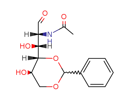 Molecular Structure of 420118-03-2 (2-Acetamido-4,6-O-benzylidene-2-deoxy-D-galactose)