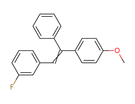 Molecular Structure of 304-10-9 (1-fluoro-3-[(E)-2-(4-methoxyphenyl)-2-phenylethenyl]benzene)