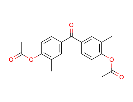 Molecular Structure of 136338-48-2 (4,4'-diacetoxy-3,3'-dimethyl-benzophenone)
