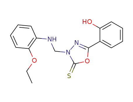 1,3,4-Oxadiazole-2(3H)-thione,
3-[[(2-ethoxyphenyl)amino]methyl]-5-(2-hydroxyphenyl)-