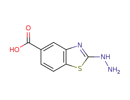 Molecular Structure of 80945-69-3 (5-Benzothiazolecarboxylicacid,2-hydrazino-(6CI,9CI))