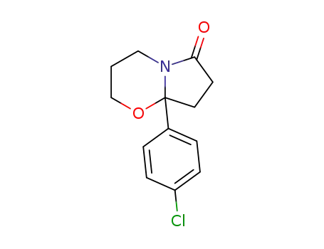 Molecular Structure of 7088-16-6 (8a-(4-Chlorophenyl)-3,4,8,8a-tetrahydro-2H-pyrrolo[2,1-b][1,3]oxazin-6(7H)-one)