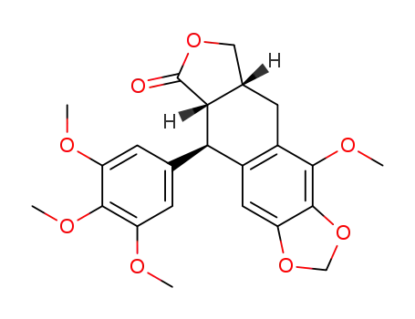 Furo[3,4:6,7]naphtho[2,3-d]-1, 3-dioxol-6 (5aH)-one, 5,8,8a,9-tetrahydro-10-methoxy-5-(3,4, 5-trimethoxyphenyl)-, (5R-(5.alpha.,-5a.alpha.,8a.alpha.))-