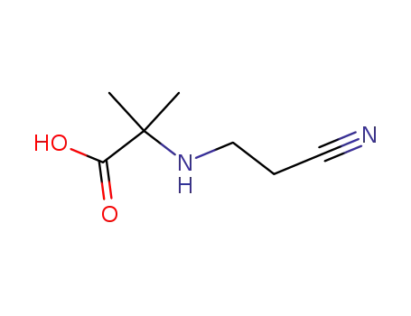 Molecular Structure of 106556-63-2 (Alanine, N-(2-cyanoethyl)-2-methyl- (9CI))