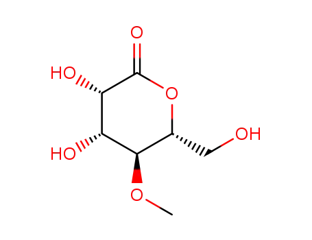 Molecular Structure of 7404-25-3 (3,4-dihydroxy-6-(hydroxymethyl)-5-methoxytetrahydro-2H-pyran-2-one (non-preferred name))