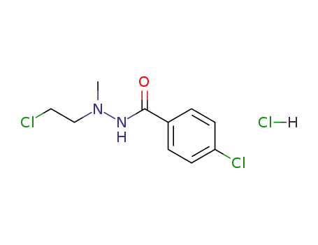 Molecular Structure of 10496-06-7 (Benzoic acid,4-chloro-, 2-(2-chloroethyl)-2-methylhydrazide, hydrochloride (1:1))
