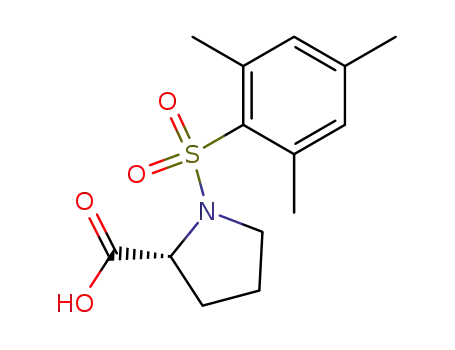 Molecular Structure of 126522-74-5 (1-(MESITYLSULFONYL)PYRROLIDINE-2-CARBOXYLIC ACID)
