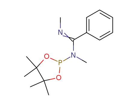 Molecular Structure of 81429-22-3 (N<sup>1</sup>,N<sup>2</sup>-dimethyl-N<sup>1</sup>-(4,4,5,5-tetramethyl-1,3,2-dioxaphospholan-2-yl)benzamidine)