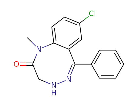 Molecular Structure of 39572-24-2 (1,4,5-Benzotriazocin-2(1H)-one,
8-chloro-3,4-dihydro-1-methyl-6-phenyl-)