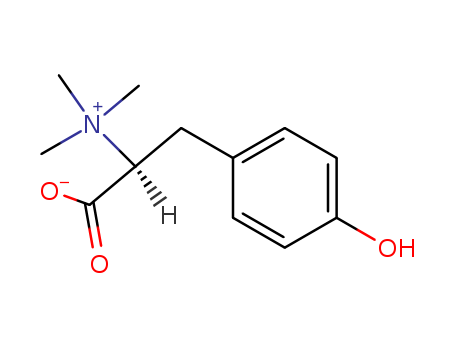 69168-08-7,L-Tyrosine,Benzeneethanaminium,a-carboxy-4-hydroxy-N,N,N-trimethyl-,inner salt, (S)-; Maokonine; Tyrosine betaine