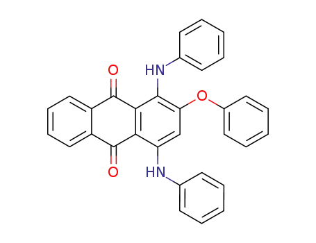 Molecular Structure of 105281-89-8 (9,10-Anthracenedione, 2-phenoxy-1,4-bis(phenylamino)-)