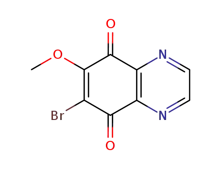 Molecular Structure of 80672-66-8 (5,8-Quinoxalinedione, 6-bromo-7-methoxy-)