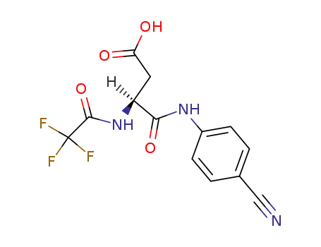 Molecular Structure of 39219-30-2 (N-(4-cyanophenyl)-N~2~-(trifluoroacetyl)-L-alpha-asparagine)
