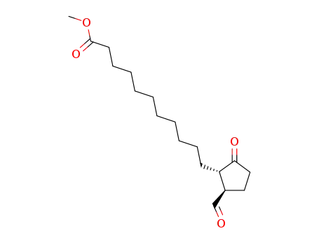 Molecular Structure of 129367-74-4 (11-((1S,2R)-2-Formyl-5-oxo-cyclopentyl)-undecanoic acid methyl ester)