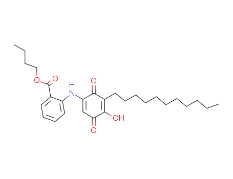 Molecular Structure of 101689-27-4 (2-(4-Hydroxy-3,6-dioxo-5-undecyl-cyclohexa-1,4-dienylamino)-benzoic acid butyl ester)