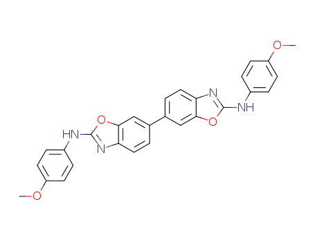 Molecular Structure of 127933-22-6 (2,2'-bis(4-methoxyphenylamino)-6,6'-bibenzoxazole)