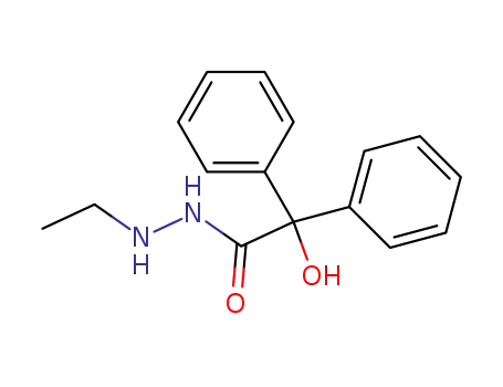 Molecular Structure of 80960-29-8 (Benzeneacetic acid, a-hydroxy-a-phenyl-, 2-ethylhydrazide)