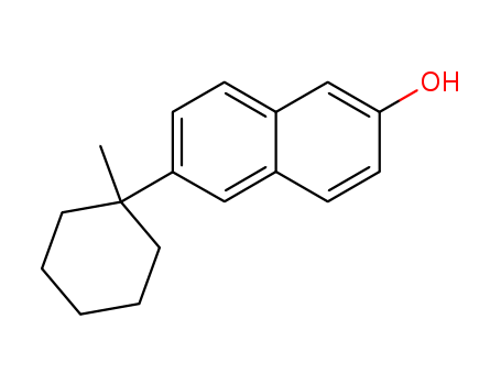 Molecular Structure of 101747-27-7 (2-Naphthalenol, 6-(1-methylcyclohexyl)-)