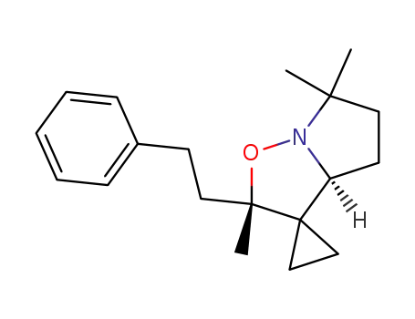 Molecular Structure of 115073-15-9 (Hexahydro-2'(2-phenylethyl)-2',6',6'-trimethyl-spiro<cyclopropane-1,3'-pyrrolo<1,2-b>isoxazole>)